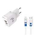 2 Port USB Original OLI  max 2100 mAh schnell Ladegert Netzteil + Kabel fr  iphone 7  7plus 6 6S 6plus 5 5S  iPad mini ipad 4 Wei